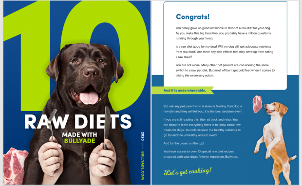 raw diet cook book for dogs